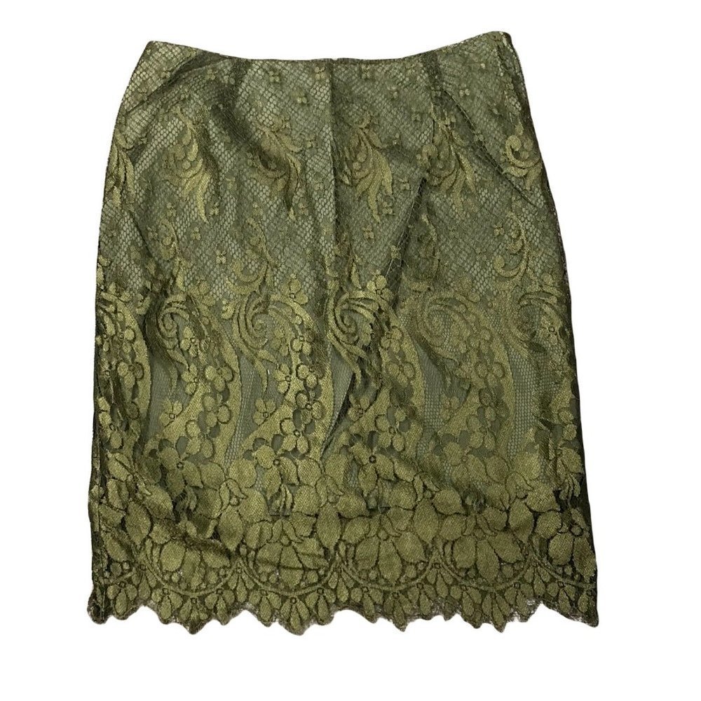 Monarch Sz 12 Classy Skirt ~ Green ~ Above Knee ~ Lined